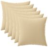 vidaXL Presvlaka za jastuk 6 pcs HEERLEN Bež 30 x 30 cm Poliester