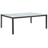 vidaXL Vrtni blagovaonski stol crni 200 x 150 x 74 cm od poliratana
