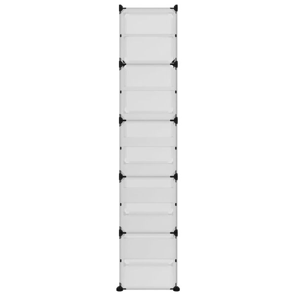 vidaXL Stalak za cipele prozirni 44 x 31,5 x 153,5 cm od PP-a