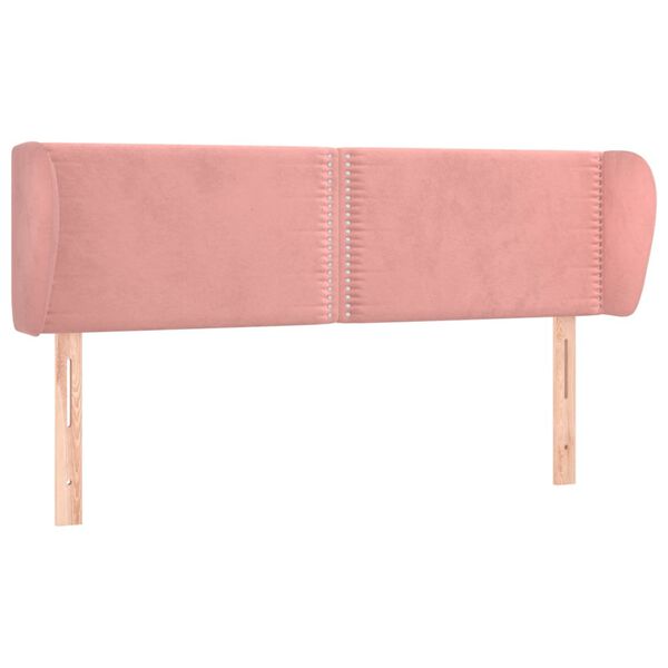 vidaXL Uzglavlje s u&scaron;ima ružičasto 147x23x78/88 cm bar&scaron;unasto