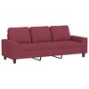 vidaXL 4-dijelni set sofa crvena boja vina od tkanine