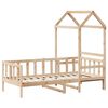 vidaXL Dnevni krevet s krovom 90 x 190 cm od masivne borovine