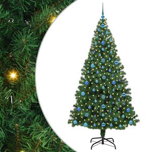 vidaXL Umjetno božićno drvce Zelena 210 cm PVC i Čelik i Plastika