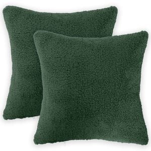 vidaXL Presvlaka za jastuk 2 pcs HEERLEN Tamnozelena 30 x 30 cm Boucl&eacute;