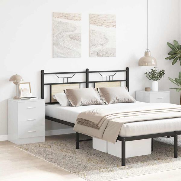 vidaXL Noćni ormarić 2 kom sjajni bijeli 38x35x56 cm konstruirano drvo