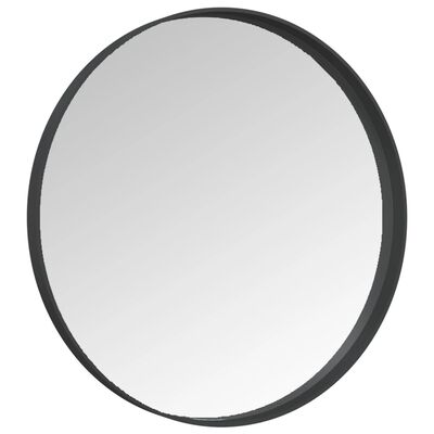 vidaXL Zidno ogledalo crno 50 cm