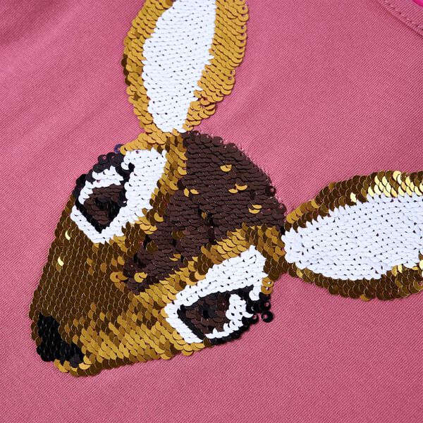 Dječja majica dugih rukava boja maline 116