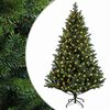 vidaXL Umjetno božićno drvce s nogom 120 cm 150 LED lampica