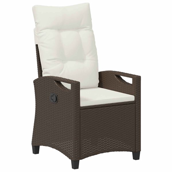 vidaXL Vrtna stolica 2 pcs Smeđa i krem 56 x 60 x 112 cm