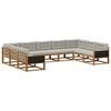 vidaXL Set vanjskih sofa 9 kom. Prirodna i svjetlosiva