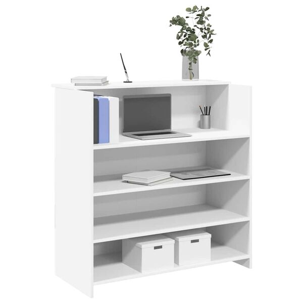 vidaXL Recepcijski stol Bijeli 100x50x103,5 cm Inženirsko drvo