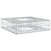 vidaXL Gabionski uzdignuti krevet 80 x 80 x 20 cm Cinkani čelik