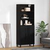vidaXL Highboard Crni hrast 69,5 x 34 x 180 cm Konstruirano drvo