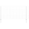 vidaXL Ograda s postovima Srebrno 1,2 x 25 m Čelik