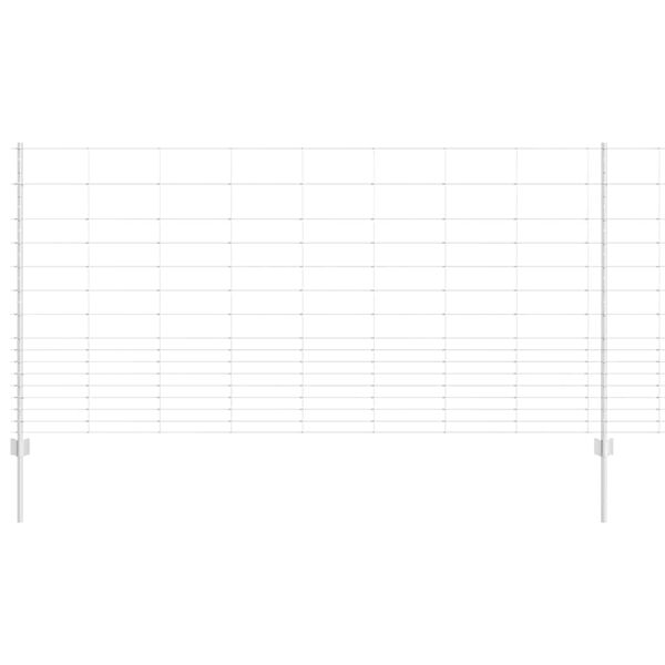 vidaXL Ograda s postovima Srebrno 1,2 x 25 m Čelik