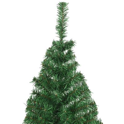 vidaXL Umjetno božićno drvce s gustim granama zeleno 210 cm PVC