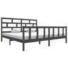 vidaXL Okvir za krevet od masivne borovine sivi 200 x 200 cm