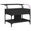 vidaXL Stolić za kavu crni 70 x 50 x 50 cm konstruirano drvo i metal