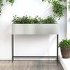 vidaXL Povi&scaron;eni Vrtni Planter Srebrno 100 x 26 x 82 cm Cinkani čelik