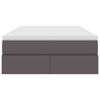 vidaXL Krevet s madracem i skladi&scaron;tem Siva 120 x 200 cm Lažna koža