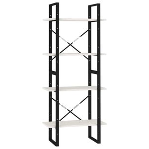 vidaXL Ormarić za knjige s 4 razine bijeli 60x30x140 cm od borovine