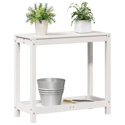 vidaXL Stol za sadnju s policom bijeli 82,5 x 35 x 75 cm od borovine