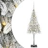 vidaXL Božićno drvce s 150 LED svjetlima Bijelo 120 cm PE i čelik