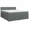 vidaXL Boxspring krevet s madracem Tamnosiva 140 x 190 cm Tkanina