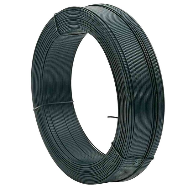 vidaXL Žica za vezanje ograde 250 m 0,9/1,4 mm čelična crno-zelena