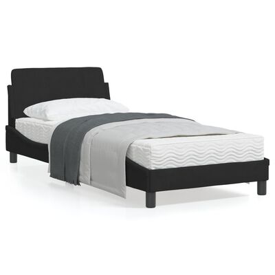 vidaXL Okvir za krevet s uzglavljem crni 80x200 cm baršunasti