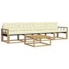 vidaXL Set vanjskih sofa 5 kom. 4-sjedala Bijela i krem