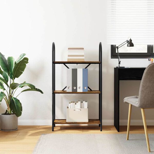 vidaXL Polica Dimljeni hrast 60 x 30 x 109 cm Konstruirano drvo