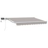 vidaXL Ručni okvir tende s LED-ima Svijetlo siva i bijela. 2,5 x 2 m