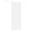 vidaXL Klizna vrata Bijela 83 x 202 cm Masivna borovina