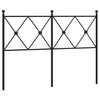vidaXL Metalno zamjensko uzglavlje crno 120 cm