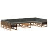 vidaXL Set vanjskih sofa s jastukom 11 pcs Prirodna i antracit