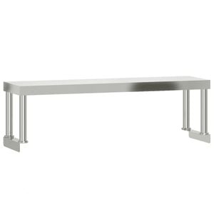vidaXL Polica za radni stol 110 x 30 x 35 cm od nehrđajućeg čelika