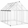 vidaXL Staklenik s okvirom srebrni 224 x 169 x 195 cm aluminijski
