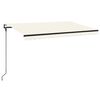 vidaXL Automatska tenda sa senzorom za vjetar LED 450 x 300 cm krem