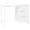 vidaXL Industrijski radni stol s ladicama bijeli 105x52x75 cm čelični