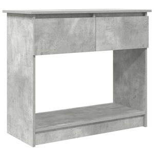 vidaXL konzolni stol s ladicama beton sivi 85,5x38,5x74,5 cm
