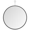 vidaXL Viseće ogledalo s kukom crno 50 cm