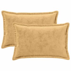 vidaXL Presvlaka za jastuk 2 pcs HOUTEN Sivosmeđa 50 x 80 cm Flanel