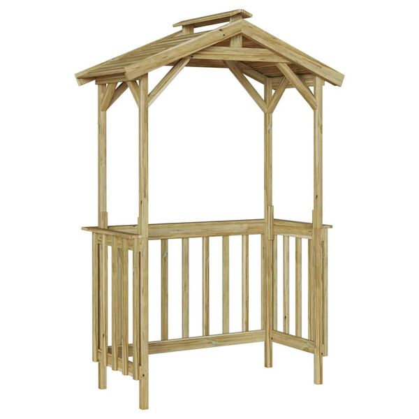 vidaXL Nadstrešnica za roštilj Smeđa 133,5 x 63 x 200 cm