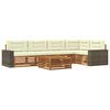 vidaXL Set vanjskih sofa 6 kom. Prirodna i krem Poliester