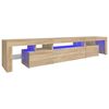 vidaXL TV ormarić s LED svjetlima boja hrasta sonome 215x36,5x40 cm