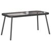vidaXL Kava Stol Crna 90 x 45 x 43 cm poliratan