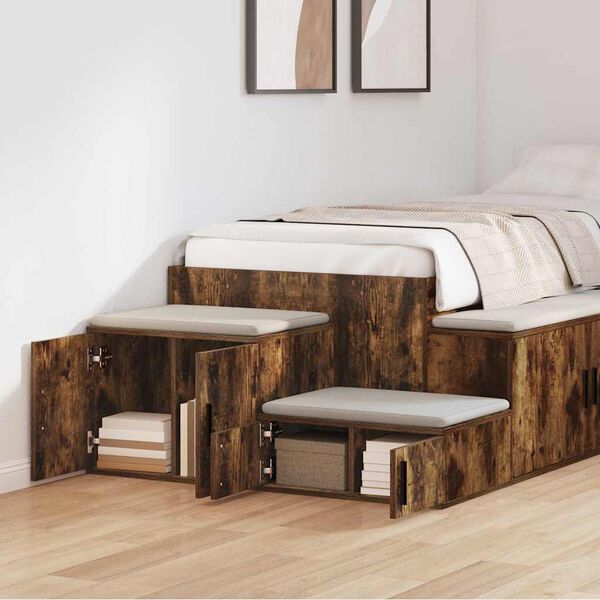 vidaXL Ormarić za pohranu 2 pcs Dimljeni hrast 103 x 41 x 40 cm