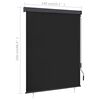 vidaXL Vanjska roleta 140 x 250 cm antracit