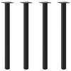 vidaXL Noge za konzolni stol 4 kom Crne 72-74 cm Čelične